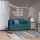 Sofá-cama estofado de 2 lugares com apoios de braço LAYLA, azul