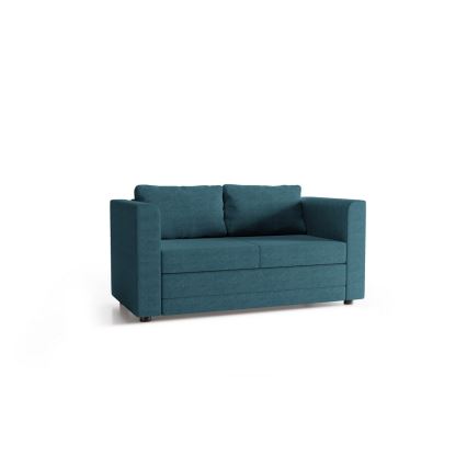 Sofá-cama estofado de 2 lugares com apoios de braço LAYLA, azul