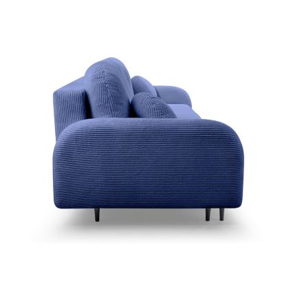 Sofá-cama estofado de três lugares CLOUDY, azul