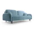 Sofá-cama estofado de três lugares CLOUDY, turquesa