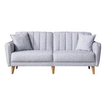Sofá-cama KITO de dois lugares, cinzento