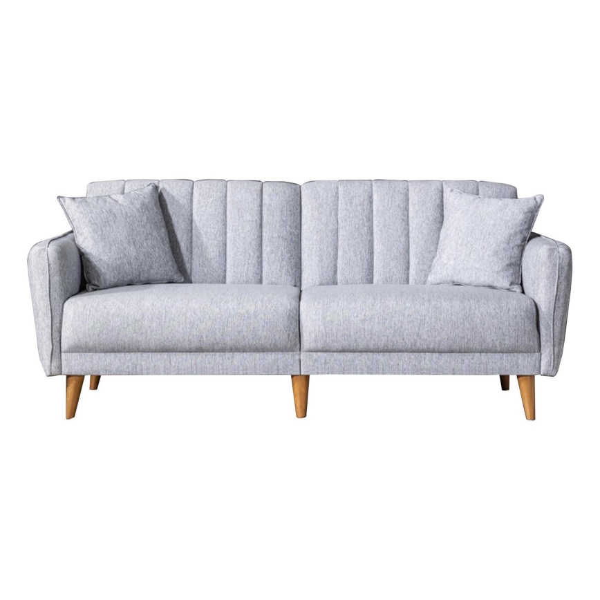 Sofá-cama KITO de dois lugares, cinzento