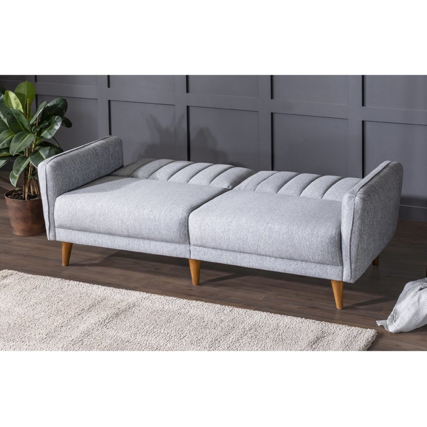 Sofá-cama KITO de dois lugares, cinzento