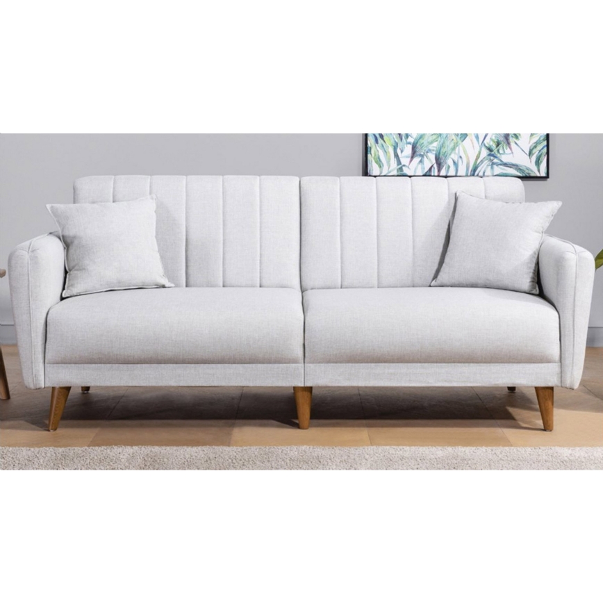 Sofá-cama KITO de dois lugares — creme