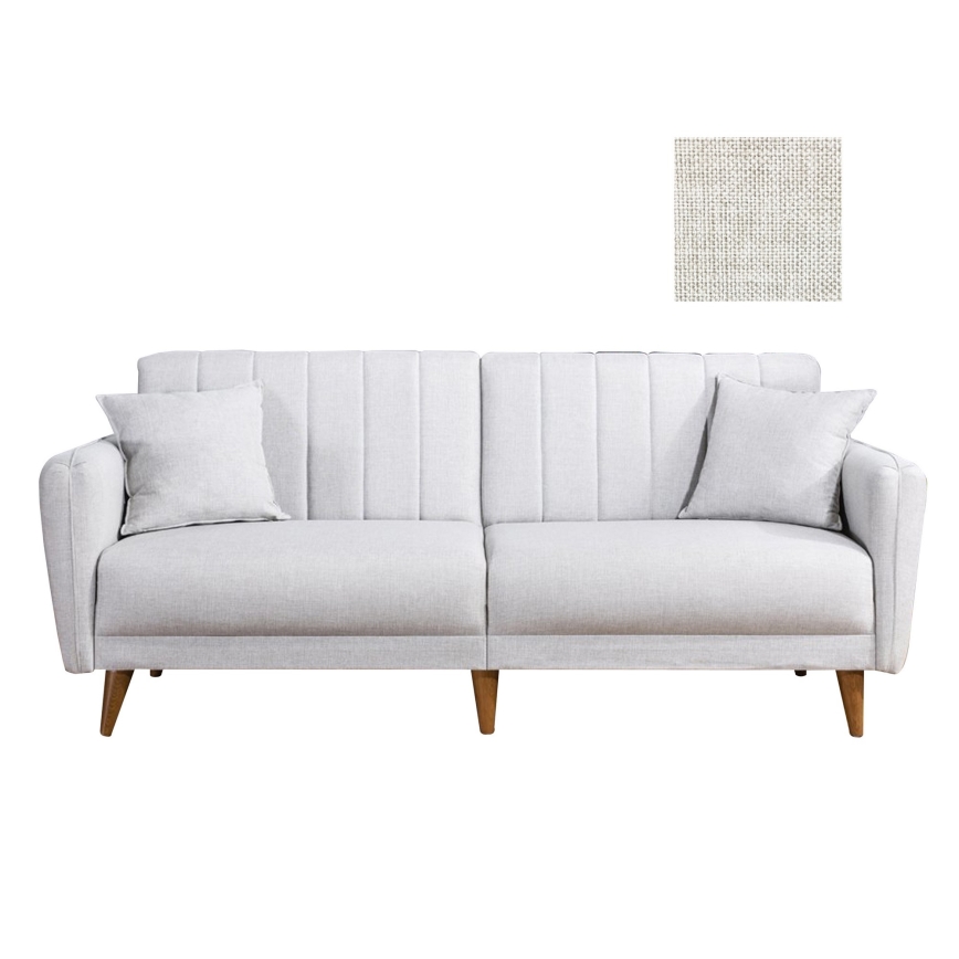 Sofá-cama KITO de dois lugares — creme