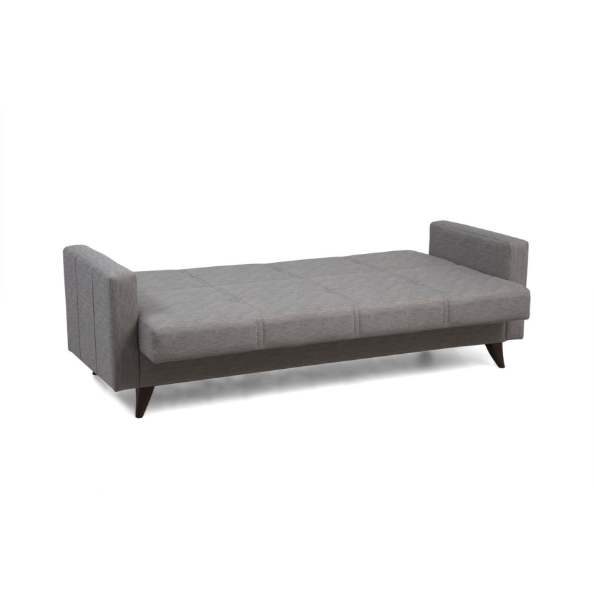 Sofá-cama KORFU de três lugares, cinzento-claro