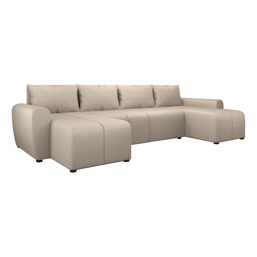Sofá-cama universal estofado em U NEWPORT bege