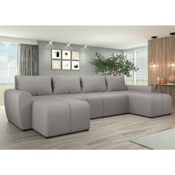 Sofá-cama universal estofado em U NEWPORT cinza