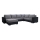 Sofá-cama universal estofado em U YORK cinza/preto