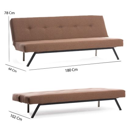 Sofá de 2 lugares LOKO castanho