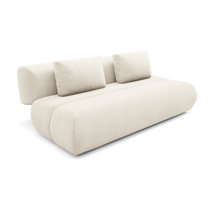 Sofá de três lugares dobrável FANO creme