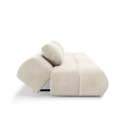 Sofá de três lugares dobrável FANO creme