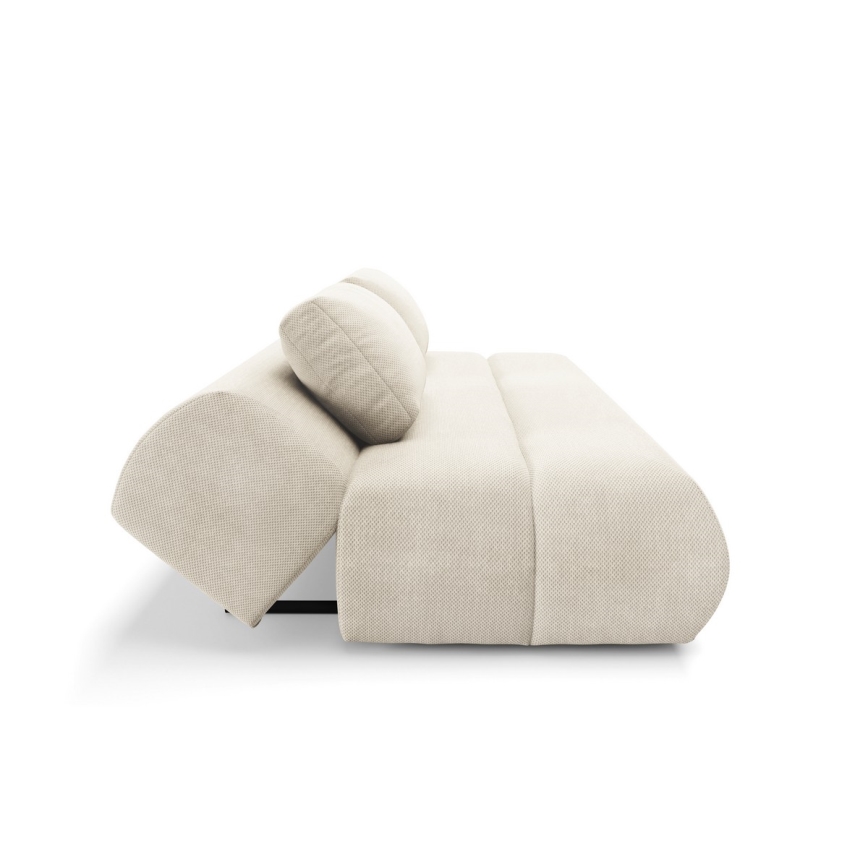 Sofá de três lugares dobrável FANO creme