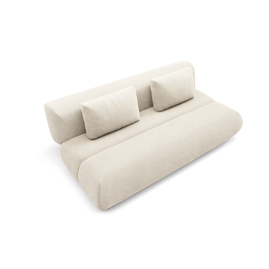 Sofá de três lugares dobrável FANO creme