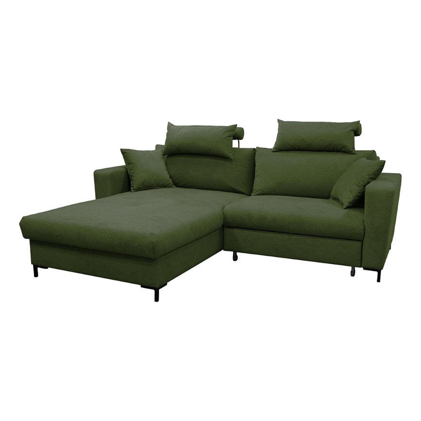 Sofá para sala de estar de canto dobrável estofado em forma de U HORTA esquerda verde