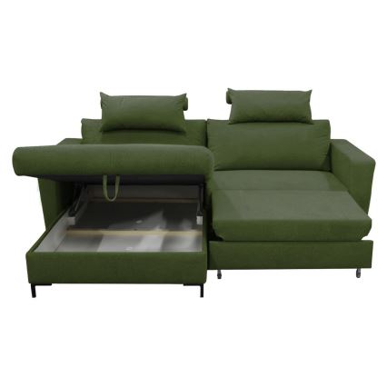 Sofá para sala de estar de canto dobrável estofado em forma de U HORTA esquerda verde