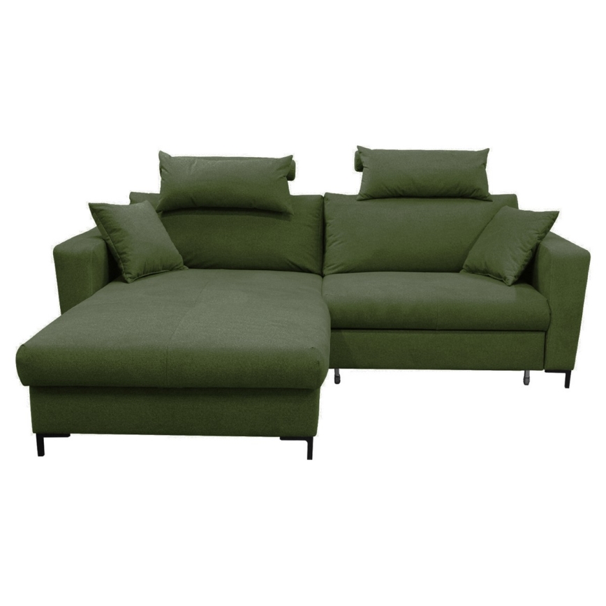 Sofá para sala de estar de canto dobrável estofado em forma de U HORTA esquerda verde