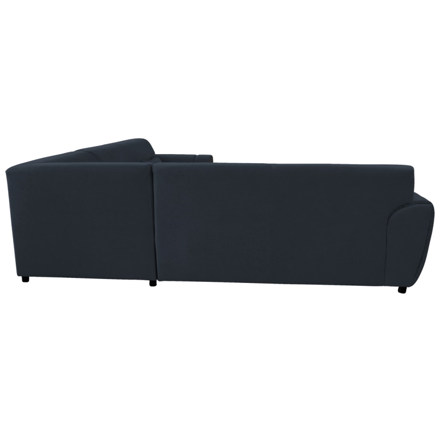 Sofá para sala de estar de canto dobrável estofado em forma de U VISEU direita antracite/preto