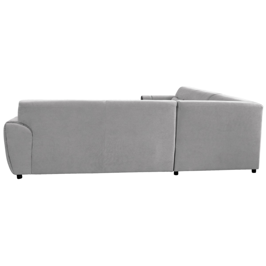 Sofá para sala de estar de canto dobrável estofado em forma de U VISEU esquerda cinzento/preto