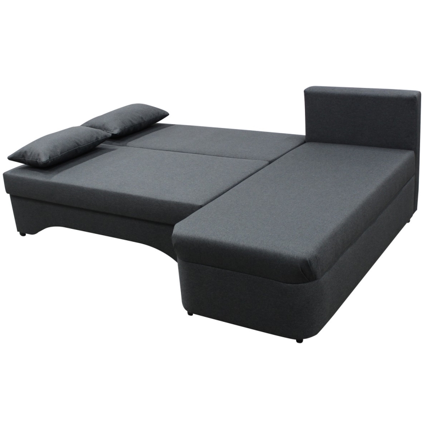 Sofá para sala de estar de canto dobrável universal estofado em forma de U ALMEIDA antracite