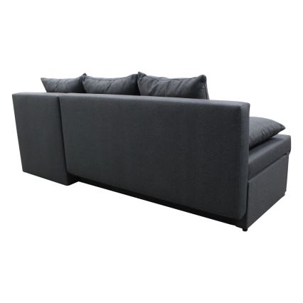 Sofá para sala de estar de canto dobrável universal estofado em forma de U ALMEIDA antracite