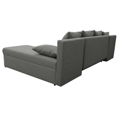 Sofá para sala de estar de canto dobrável universal estofado em forma de U ALMEIDA antracite