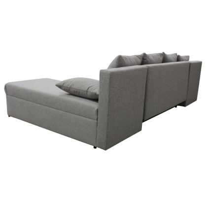 Sofá para sala de estar de canto dobrável universal estofado em forma de U ALMEIDA cinzento