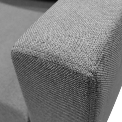 Sofá para sala de estar de canto dobrável universal estofado em forma de U SEYA cinzento