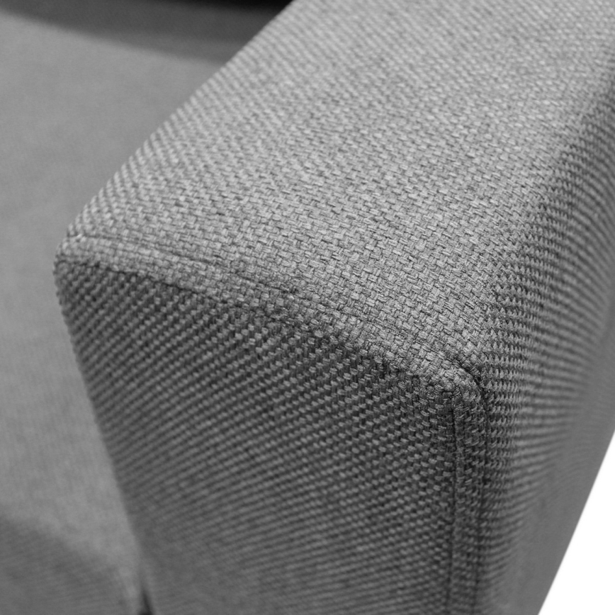Sofá para sala de estar de canto dobrável universal estofado em forma de U SEYA cinzento