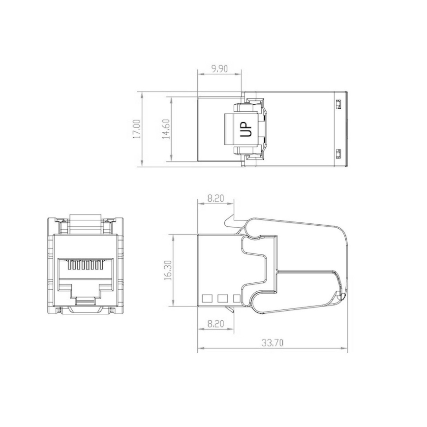 Solarix - Auto-roscante keystone CAT5E UTP