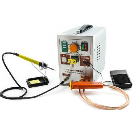 Soldador de pontos a bateria com micro-solda 230V