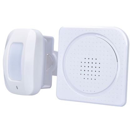 Alarme 230V com sensor de movimento sem fios a 3xAAA/5V branco
