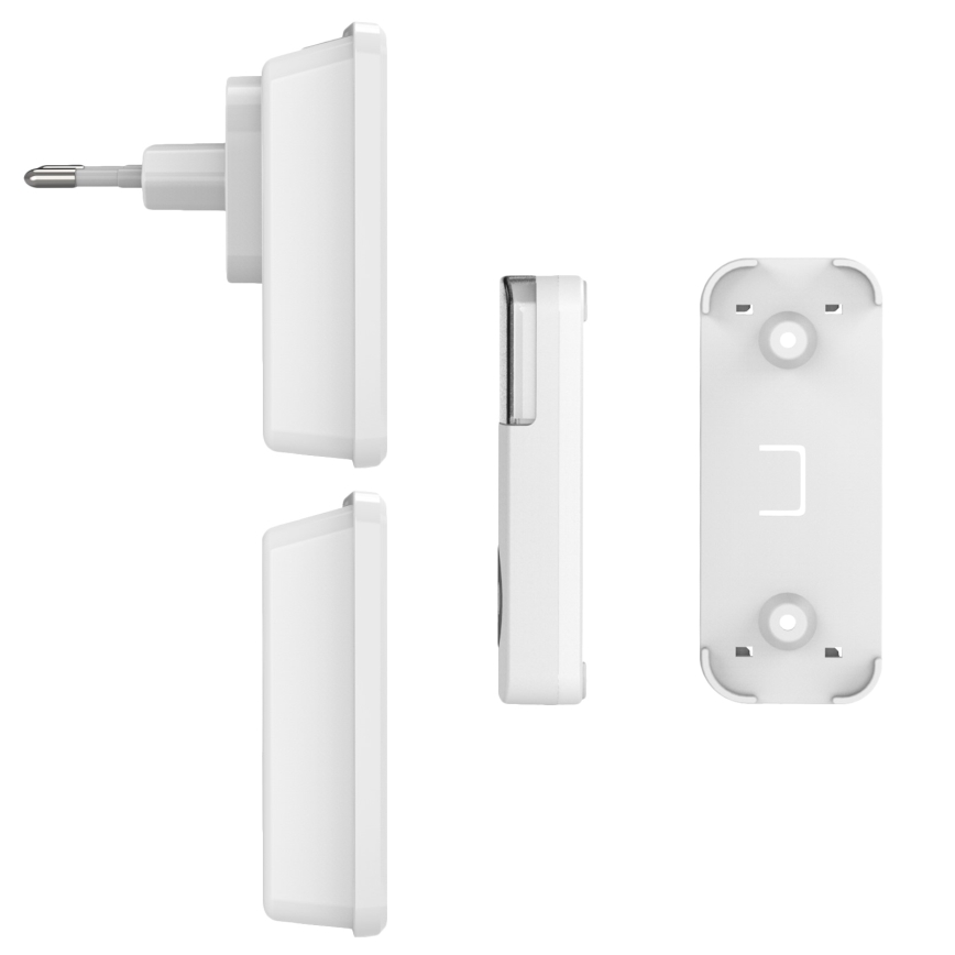 CONJUNTO 2x Campainha sem fios 230V/3xAAA IP56 branco