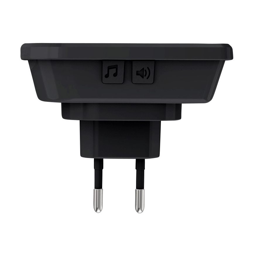 Campainha de tomada sem fios 230V IP56 preto