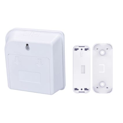 Campainha sem fios alimentada a pilhas 3V/3xAA IP44 branco
