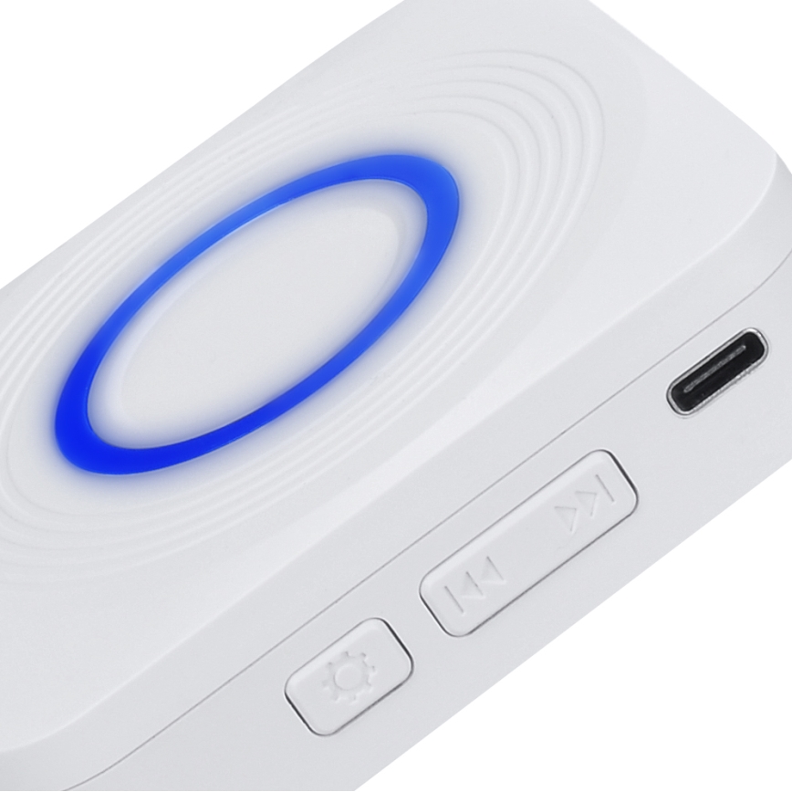 Campainha sem fios alimentada a pilhas 3xAAA IP56 branco