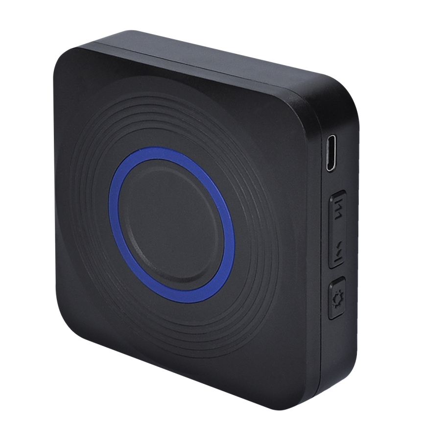 Campainha sem fios alimentada a pilhas 3xAAA IP56 preto
