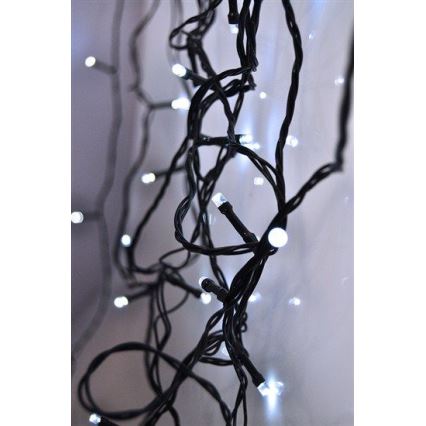 Corrente exterior de Natal LED 200xLED/8 funções 15m IP44 branco frio