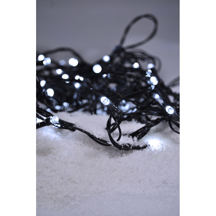 Corrente exterior de Natal LED 200xLED/8 funções 15m IP44 branco frio