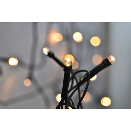 Corrente exterior de Natal LED 400xLED/8 funções 25 m IP44 branco quente