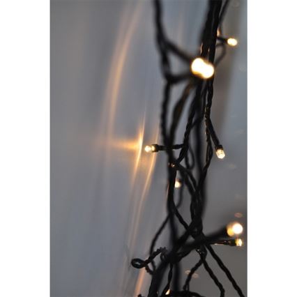 Corrente exterior de Natal LED 400xLED/8 funções 25 m IP44 branco quente