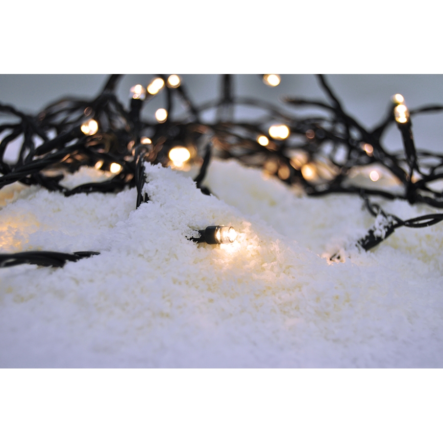 Corrente exterior de Natal LED 400xLED/8 funções 25 m IP44 branco quente