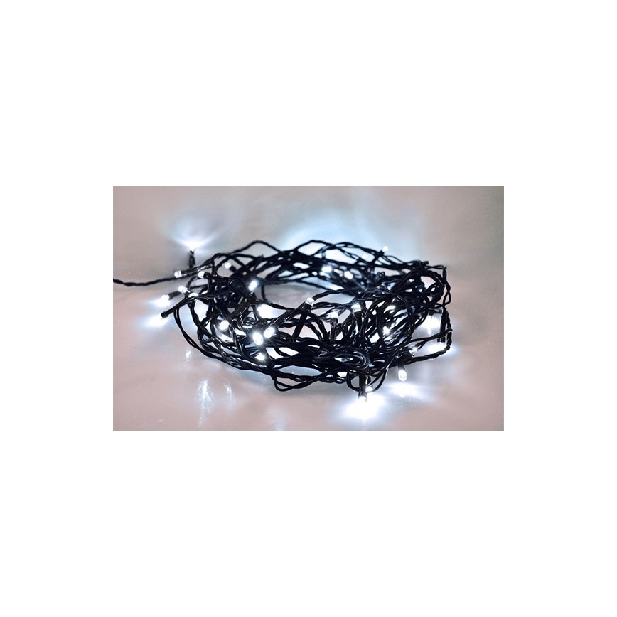 Corrente exterior de Natal LED 100xLED/8 funções 13m IP44 branco frio