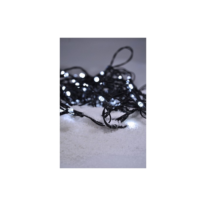 Corrente exterior de Natal LED 100xLED/8 funções 13m IP44 branco frio