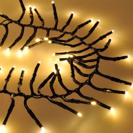 Corrente de Natal LED 576xLED/8 funções 8m IP44 branco quente + controlo remoto