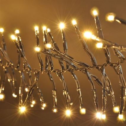 Corrente de Natal LED 576xLED/8 funções 8m IP44 branco quente + controlo remoto
