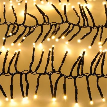Corrente de Natal LED 576xLED/8 funções 8m IP44 branco quente + controlo remoto