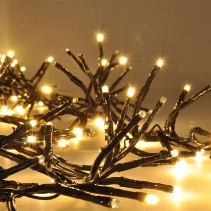 Corrente de Natal LED 576xLED/8 funções 8m IP44 branco quente + controlo remoto