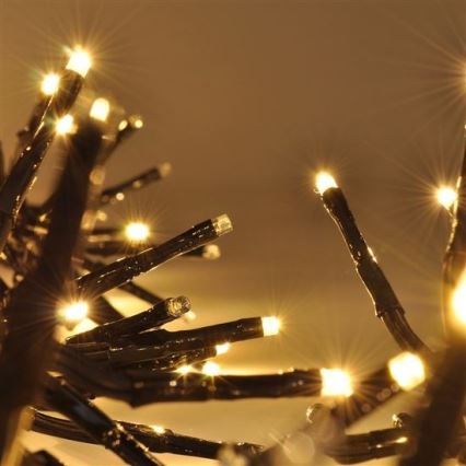 Corrente de Natal LED 576xLED/8 funções 8m IP44 branco quente + controlo remoto