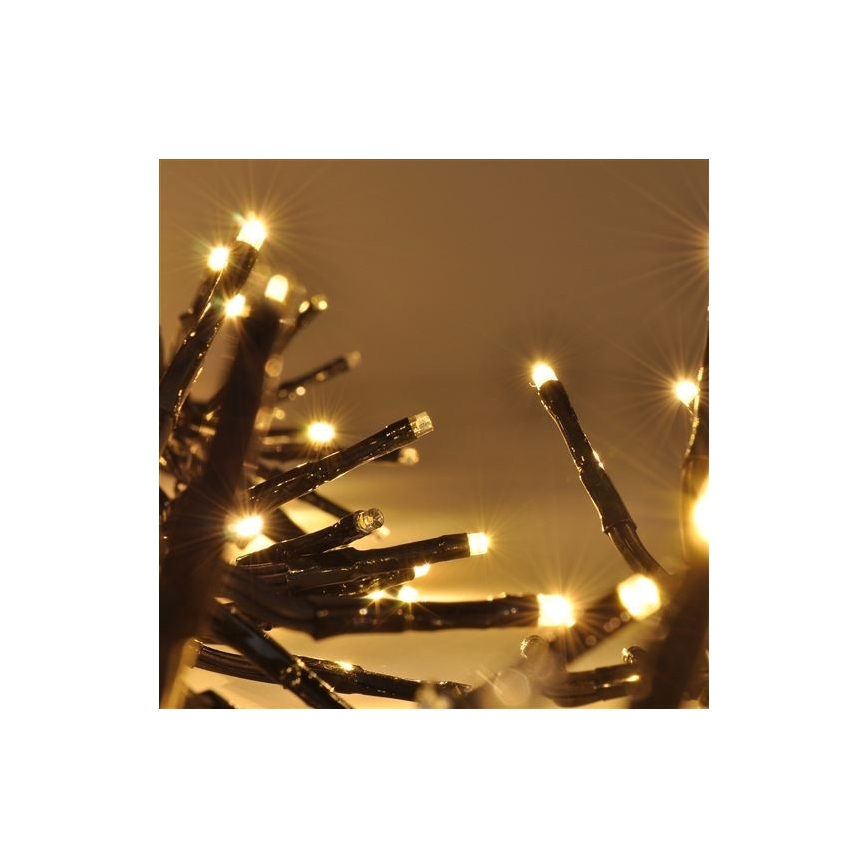 Corrente de Natal LED 576xLED/8 funções 8m IP44 branco quente + controlo remoto